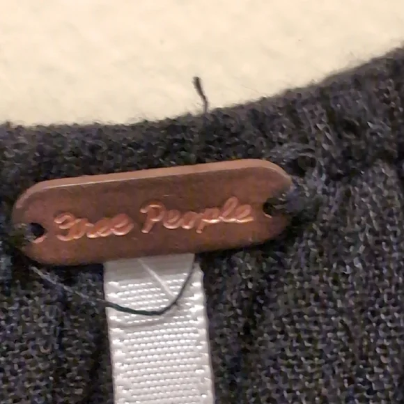 Free People Black and White Embellished Bishop Sleeve Dress - Picture 3 of 8